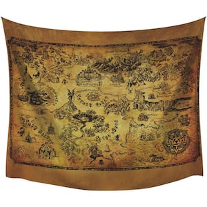Legends Of Zelda Map Tapestry
