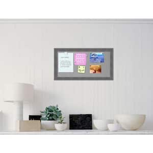 Dixie Grey Rustic Wood 26 in. W x 14 in. H Framed Magnetic Board