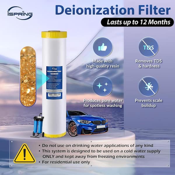 ISPRING Spotless Car Wash System, Deionized Water System for