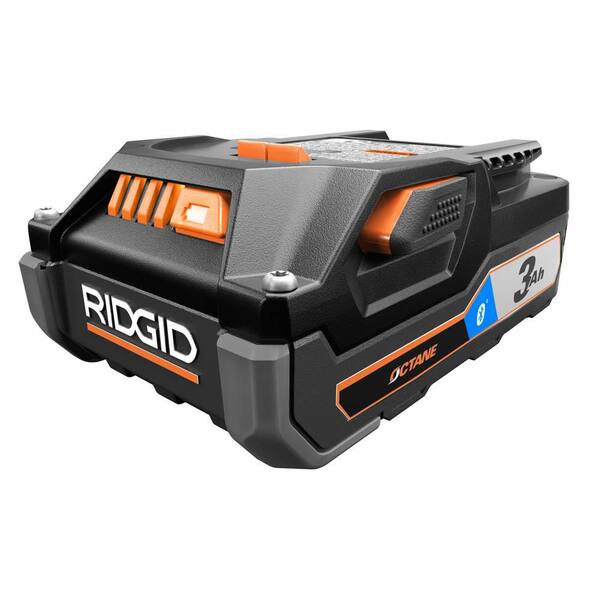 RIDGID - 18-Volt OCTANE Lithium-Ion Bluetooth 3.0 Ah and 6.0 Ah Battery Starter Kit with Charger