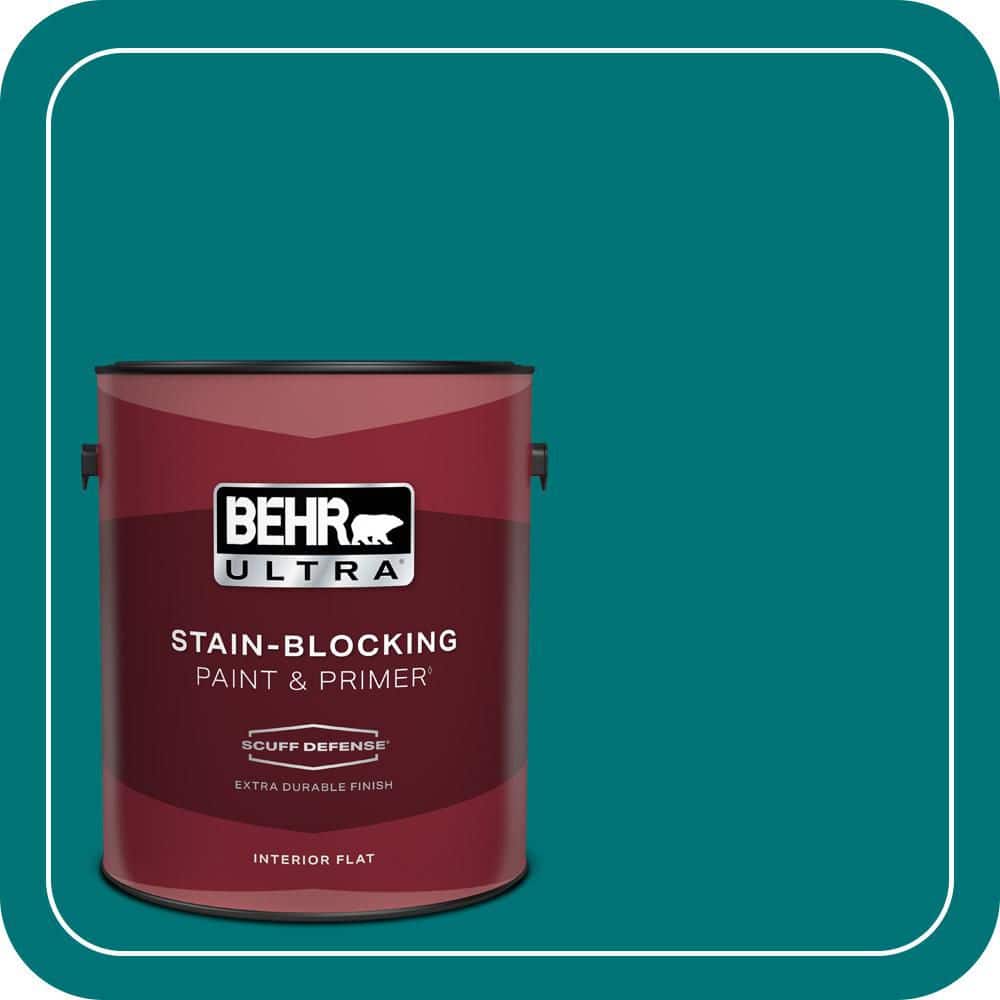1 gal. #T15-3 Essential Teal Extra Durable Flat Interior Paint & Primer price history on PriceWatchPro
