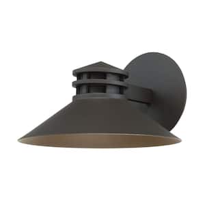 Sodor 10 in. Bronze Integrated LED Outdoor Wall Sconce, 3000K