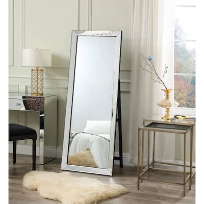 Oversized Mirrored Glass Beveled Glass Classic Mirror (63 in. H X 23.6 in. W)