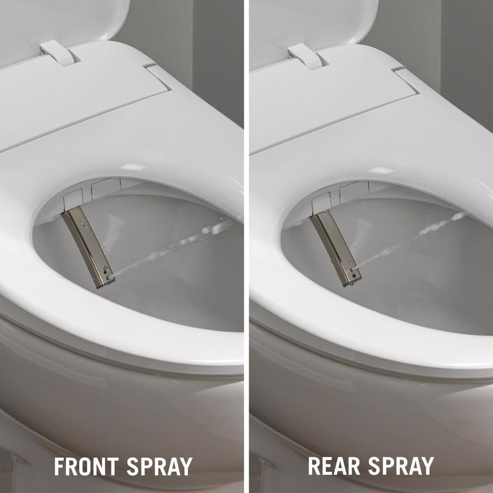 White Elongated Electric Bidet Toilet Seat with Soft Close
