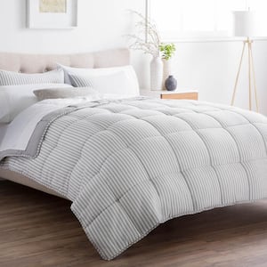 Striped Reversible Chambray Comforter Set