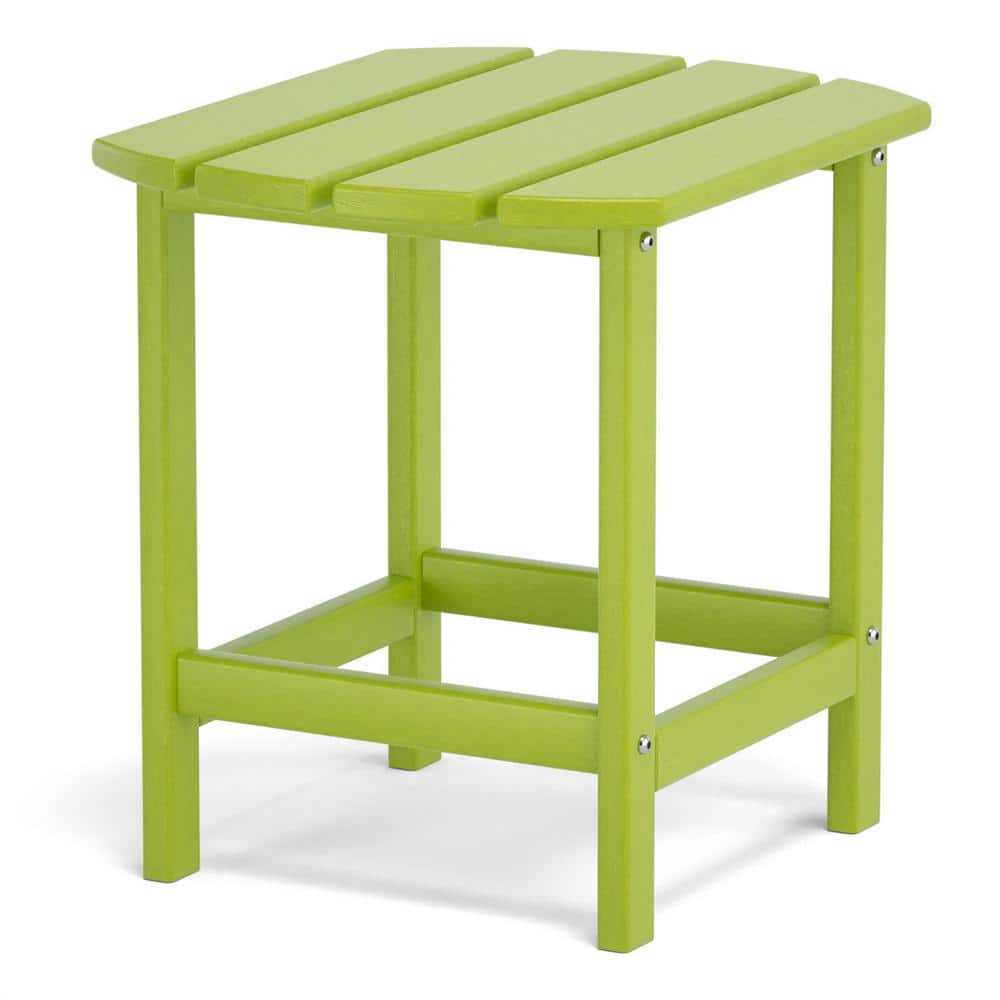Yellow Square Outdoor Side Table without Extension