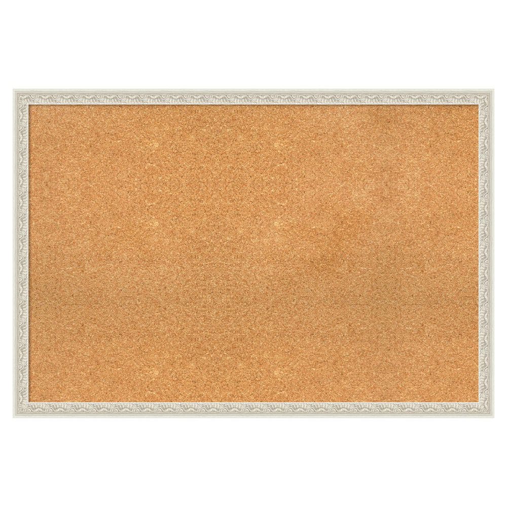 Bethany Silver 38 in. x 26 in., Wood Framed Natural Cork Memo Board price history on PriceWatchPro