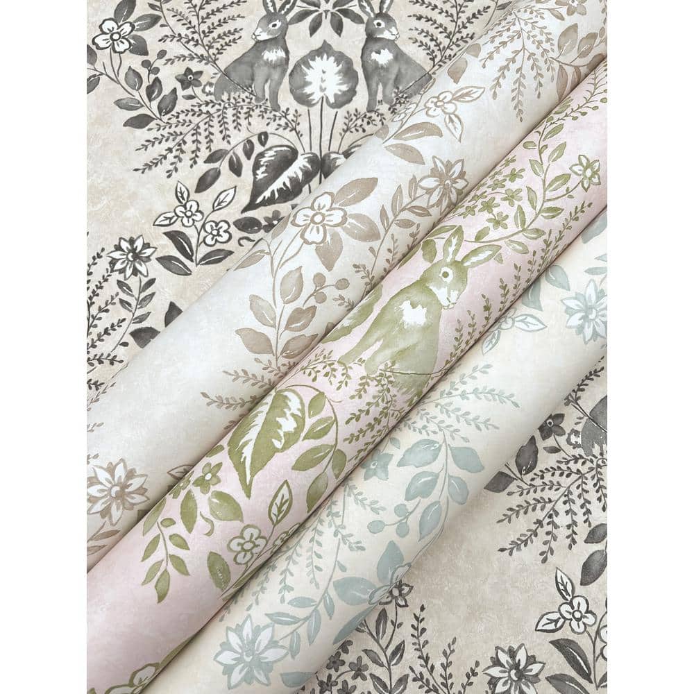 Vintage Duck Egg Damask Peel and Stick Wallpaper