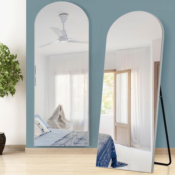 White on sale leaning mirror