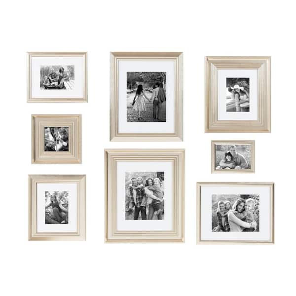 Kate and Laurel Odessa Champagne Picture Frame Set of 8
