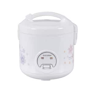 16-Cup White Rice Cooker with Steamer and Non-Stick Inner Pot