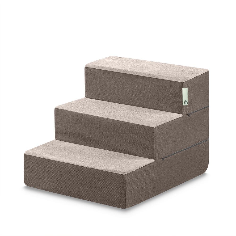 Zinus Sand 15 in. Small Foam 3 of Steps Pet Stairs PS-D2115S - The Home ...