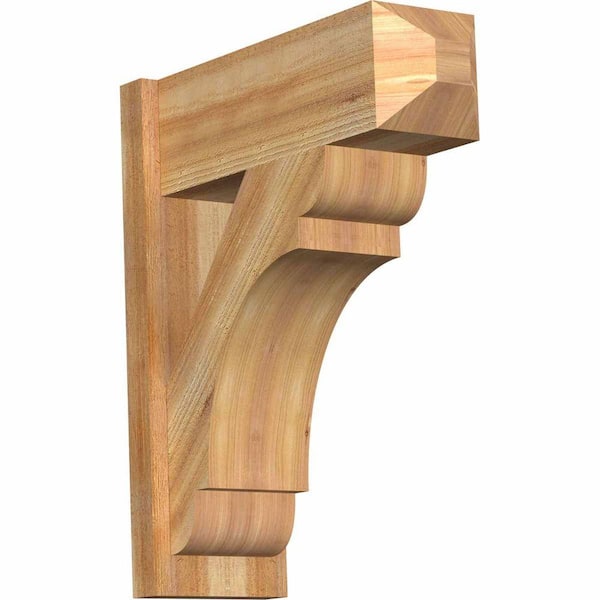 Ekena Millwork 8 in. x 26 in. x 22 in. Olympic Craftsman Rough Sawn Western Red Cedar Outlooker