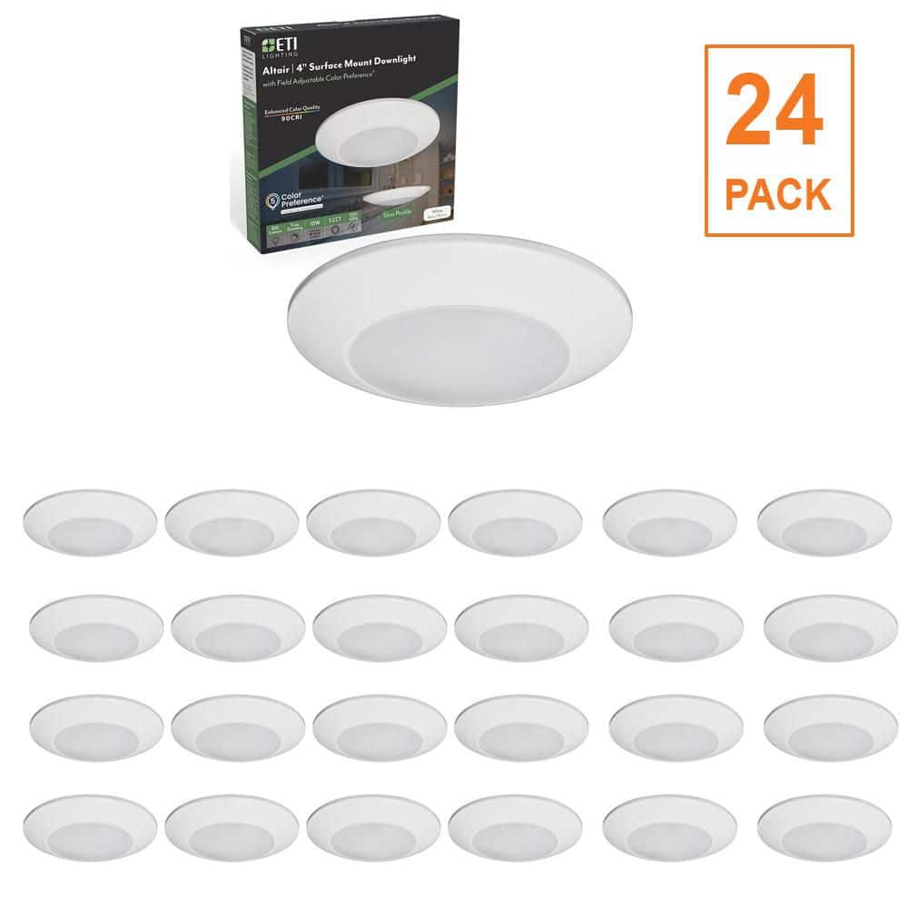 ETI LIGHTING 24-pack Altair 4 in. Surface Mount Downlight
