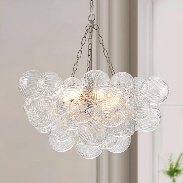 GoYeel Bublume Mid-Century 6-Light Gold Bubble Chandelier with