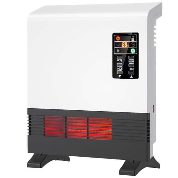 1500W Electric Radiant Infrared Space Heater Wall-Mounted or Standing Room Panel Heater,Thermostat,Remote, ETL certified