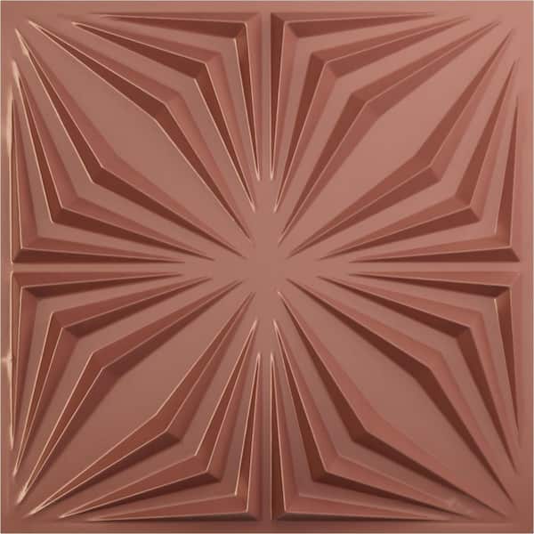 Ekena Millwork 19 5/8 in. x 19 5/8 in. Asher EnduraWall Decorative 3D Wall Panel, Champagne Pink (12-Pack for 32.04 Sq. Ft.)