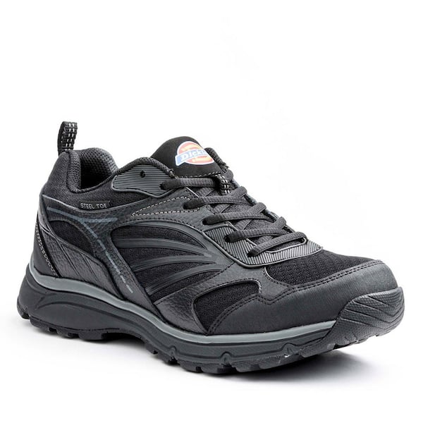 Dickies Men's Stride Slip Resistant Athletic Shoes - Steel Toe - Black Size 9.5(M)