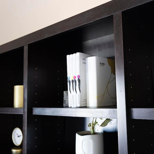 Concepts In Wood 84 in. Espresso Wood 18-shelf Standard
