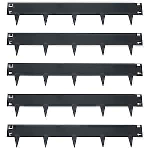 42 in. Gray Steel Metal Landscape Edging Border (Set of 5)