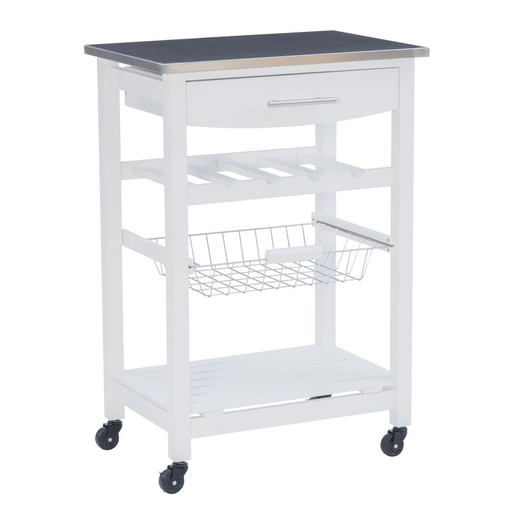 Under Shelf Metal Basket Prep & Savour Color: White