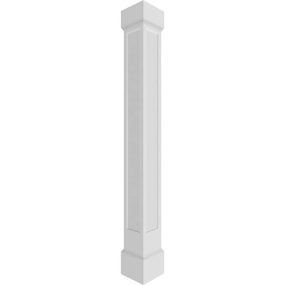 Column Kit Ekena Millwork 11-5/8 in. x 9 ft. Premium Square Non-Tapered Recessed ...