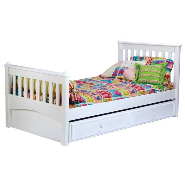 Unbranded Mission White Twin Bed