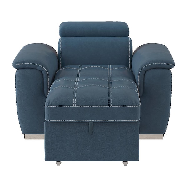 blue microfiber chair