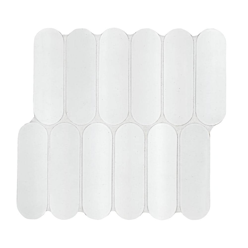 Bianco Ellipse 12 in. x 12 in. Glass Mesh-Mounted Mosaic Wall Tile (14.55 sq. ft. /Case) price history on PriceWatchPro