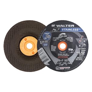 Stainless 4.5 in. x 5/8-11 in. Arbor x 1/4 in. T28S A-30-SS Grinding Wheel for Stainless (20-Pack)