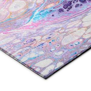 Copeland Lavender 2 ft. 3 in. x 7 ft. 6 in. Abstract Runner Rug