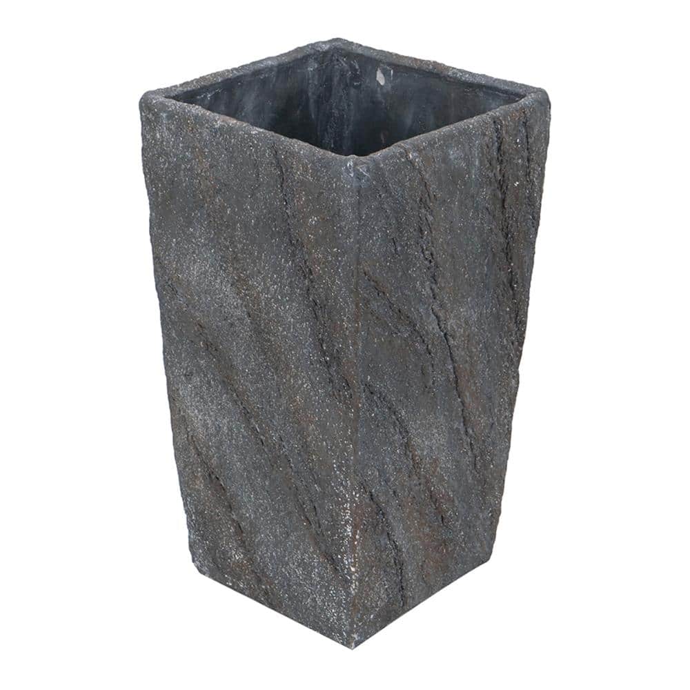 9.4 in. x 9.4 in. x 18.1 in. Antique Gray Cement Square Planter for Indoor Outdoor Use price history on PriceWatchPro