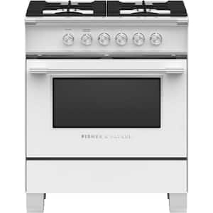 Classic 30 in. 3.5 cu. ft. Gas Range with Convection Oven and Storage Drawer in. White