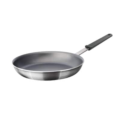 Professional Fusion 12 in. Aluminum Frying Pan in Satin Silver