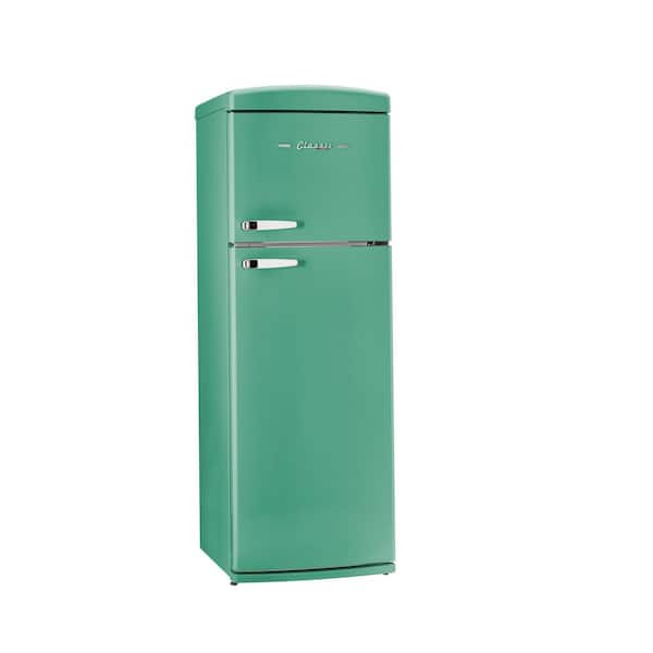 Classic Retro 23.8 in. 11 cu. ft. Frost Free Top Freezer Refrigerator in Ocean Mist Turquoise, Energy Star