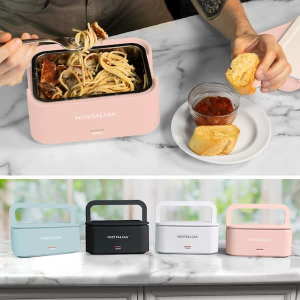 Nostalgia Cranberry 32 oz. Portable Heated Lunch Box NLB4CB - The