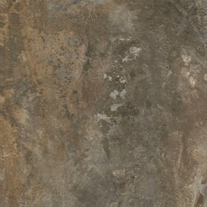 Dark Grey Slate 3 MIL x 12 in. W x 12 in. L Peel and Stick Water Resistant Vinyl Tile Flooring (30 sqft/case)