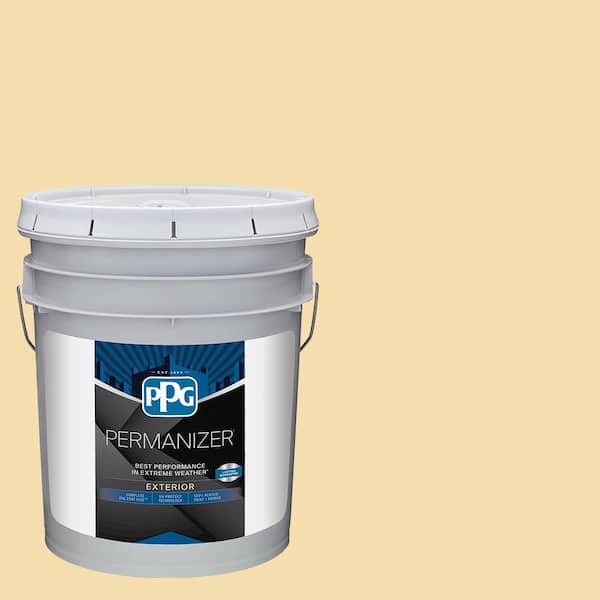 5 gal. PPG1209-3 Dusty Yellow Flat Exterior Paint
