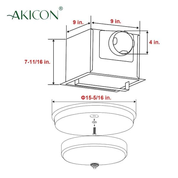 110 CFM Ceiling Bathroom Exhaust Fan with LED Light and Nightlight, Round Frosted Glass Cover Brushed Nickel Grille