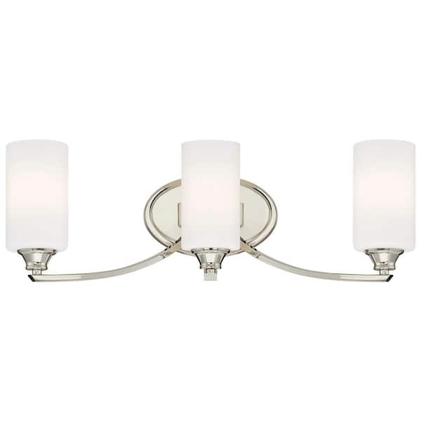 Tilbury 3 Light Polished Nickel Bath Vanity Light