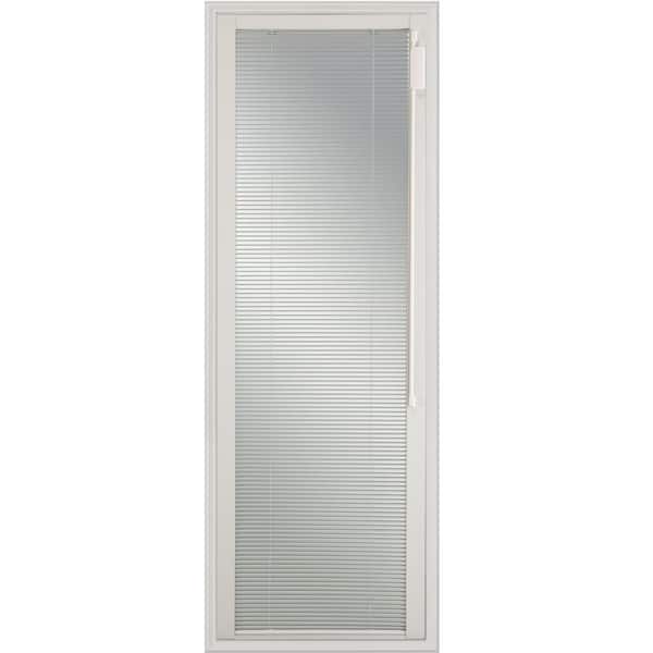 ODL Blinds + Glass 20 in. x 64 in. x 1 in. Enclosed Blinds with Door Glass with White Frame Replacement Glass Panel