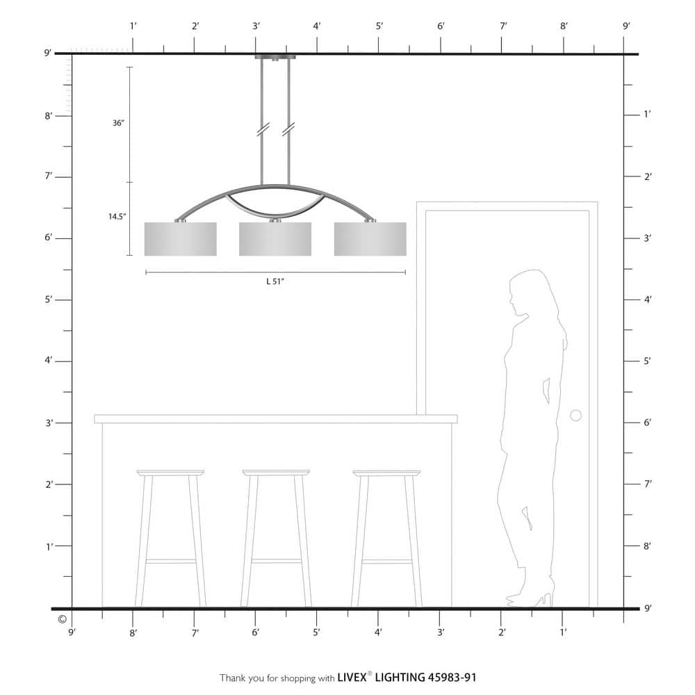 Elegant Brushed Nickel 3-Light Drum Chandelier with Off-White Shade
