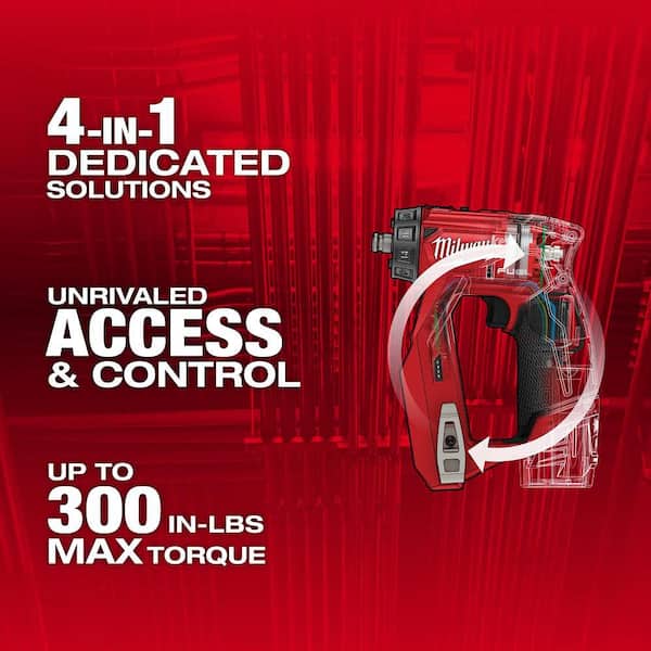 M12 FUEL 12V Lithium-Ion Brushless Cordless 4-in-1 Installation 3/8 in. Drill Driver with 4 Tool Head (Tool-Only)