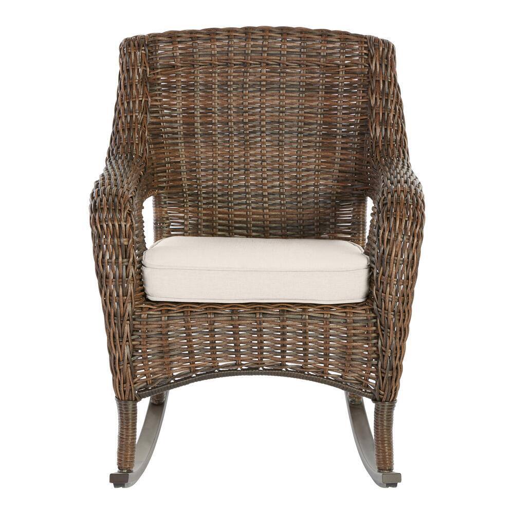 cambridge brown wicker outdoor patio rocking chair