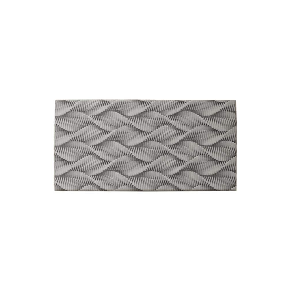 J&V TEXTILES Cloud Comfort Zigzag 39 in. x 20 in. Anti-Fatigue Kitchen Mat