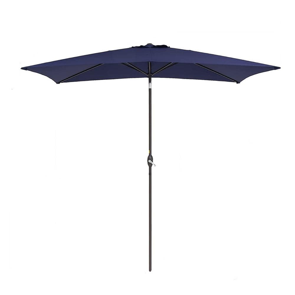 10 ft. x 6.5 ft. Market Rectangular Patio Umbrella with Tilt and Crank Wate