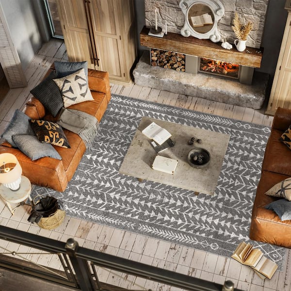 4 X 6 Grey,Cream Bedroom Kitchen Living Room Indoor Decor JONATHAN Y Non Shedding Ziri Moroccan Geometric Area Rug 4 X 6 Grey,Cream Bedroom Kitchen Living Room Indoor Decor JONATHAN Y Non Shedding Ziri Moroccan Geometric Area Rug