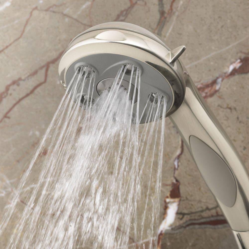 Medium Round Chrome Handheld Shower Head with Pulse Rain Spray