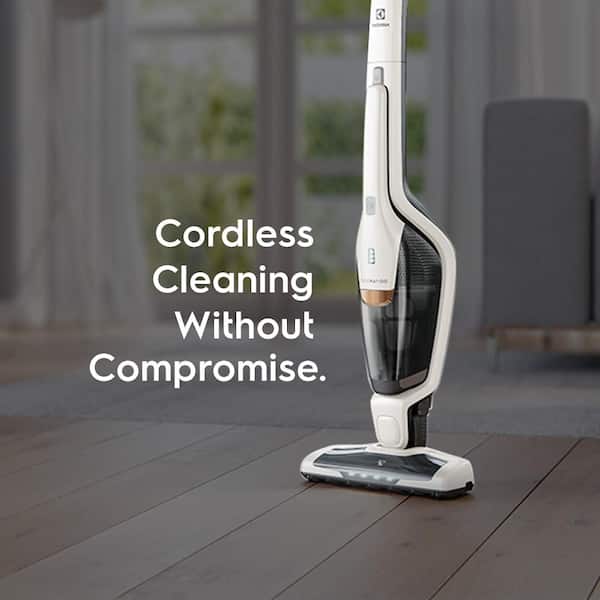 Electrolux Ergorapido Bagless Cordless 2 Step Filtration Detachable Handset All Floor Types In White Stick Vacuum Ehvs2510aw The