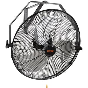 18 Inch, 3-speed Wall Fan in Black with High Velocity Max. 4150 CFM, Waterproof Industrial Wall Fan